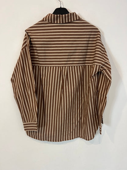 YERSE. Brown striped blouse T.xs