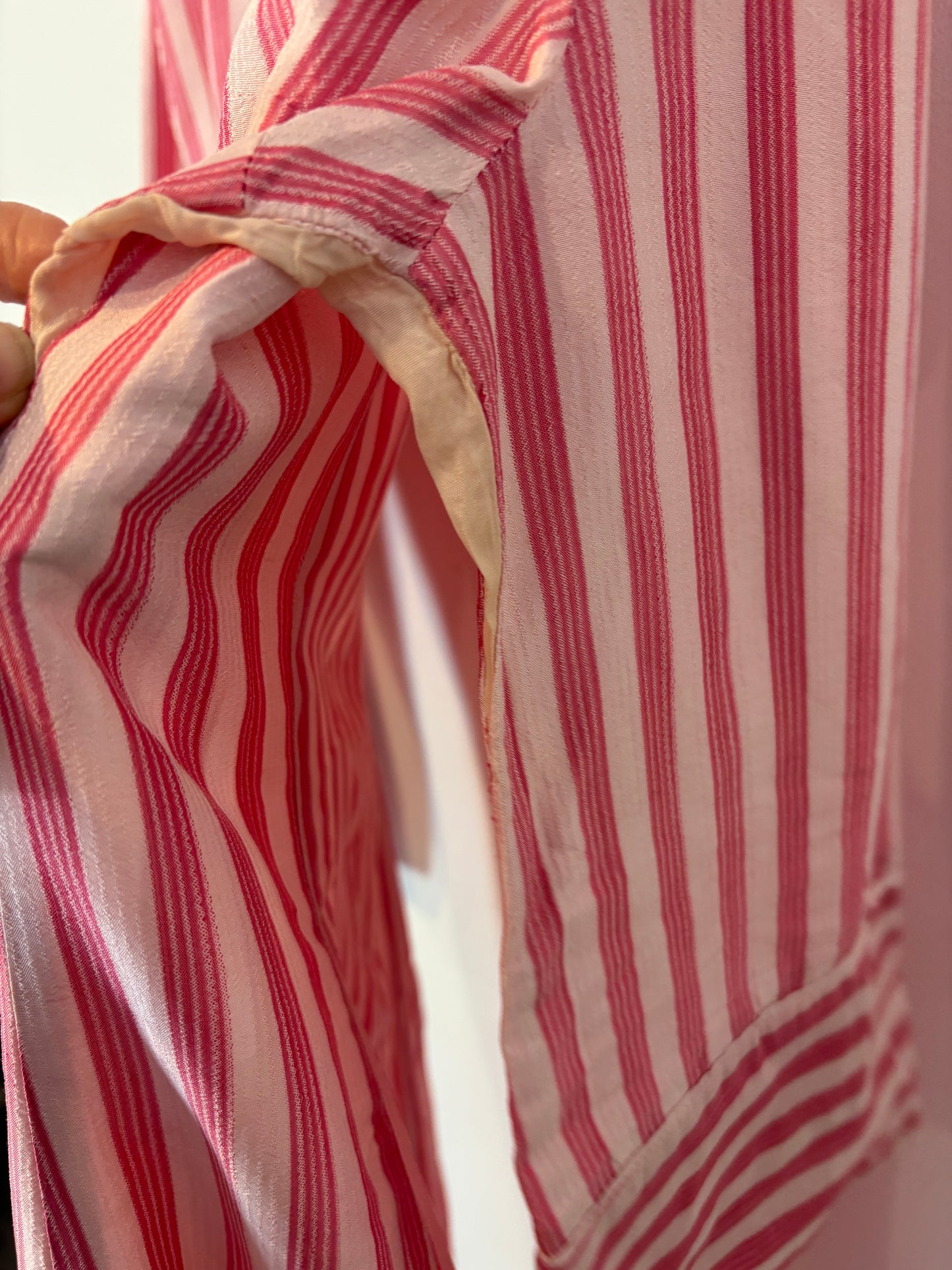 ALEXANDRIA. Vestido kaftán rosa rayas