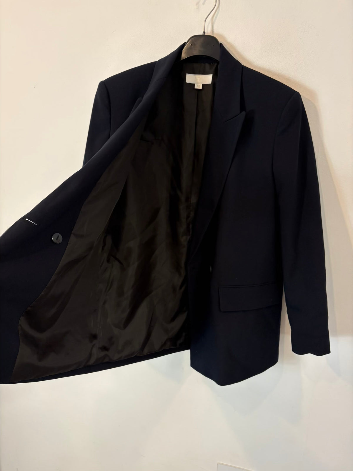 ZARA. Americana azul marino fluida