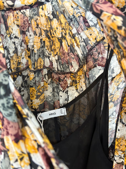MANGO. Vestido largo estampado vaporoso