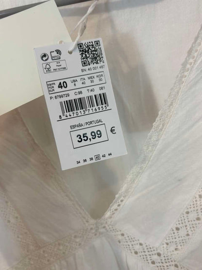 Blusa blanca detalles croché