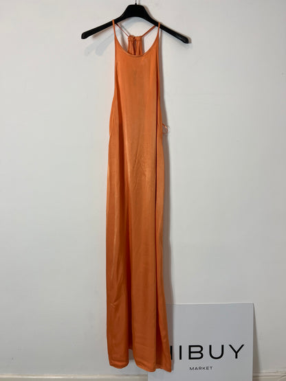 zara orange maxi dress ZARA. Long orange satin dress. TM – Hibuy market