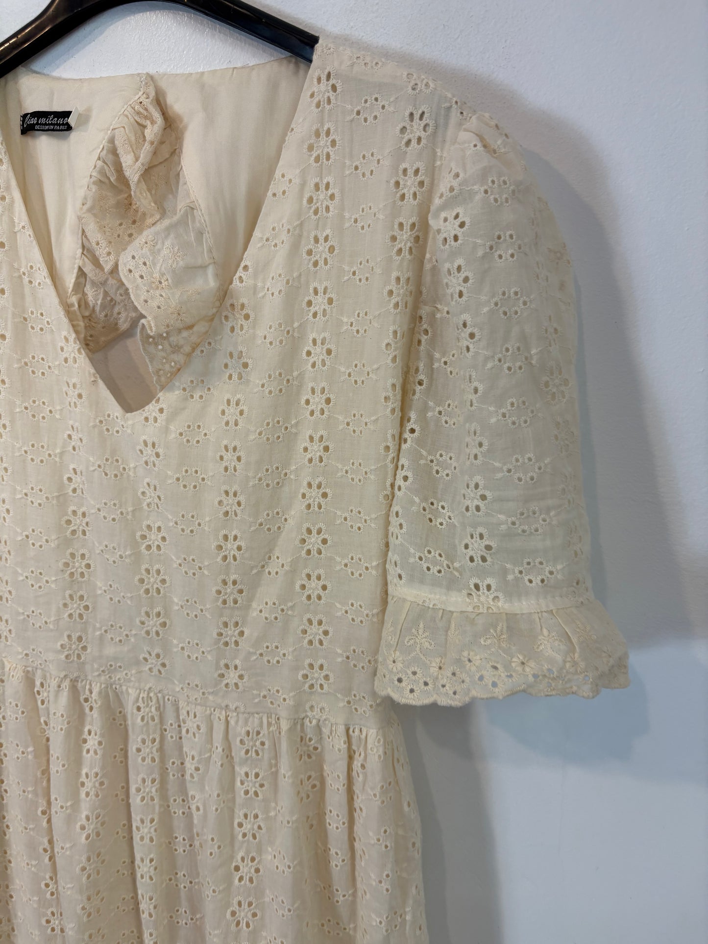 OTRAS. Vestido midi troquelado. T M