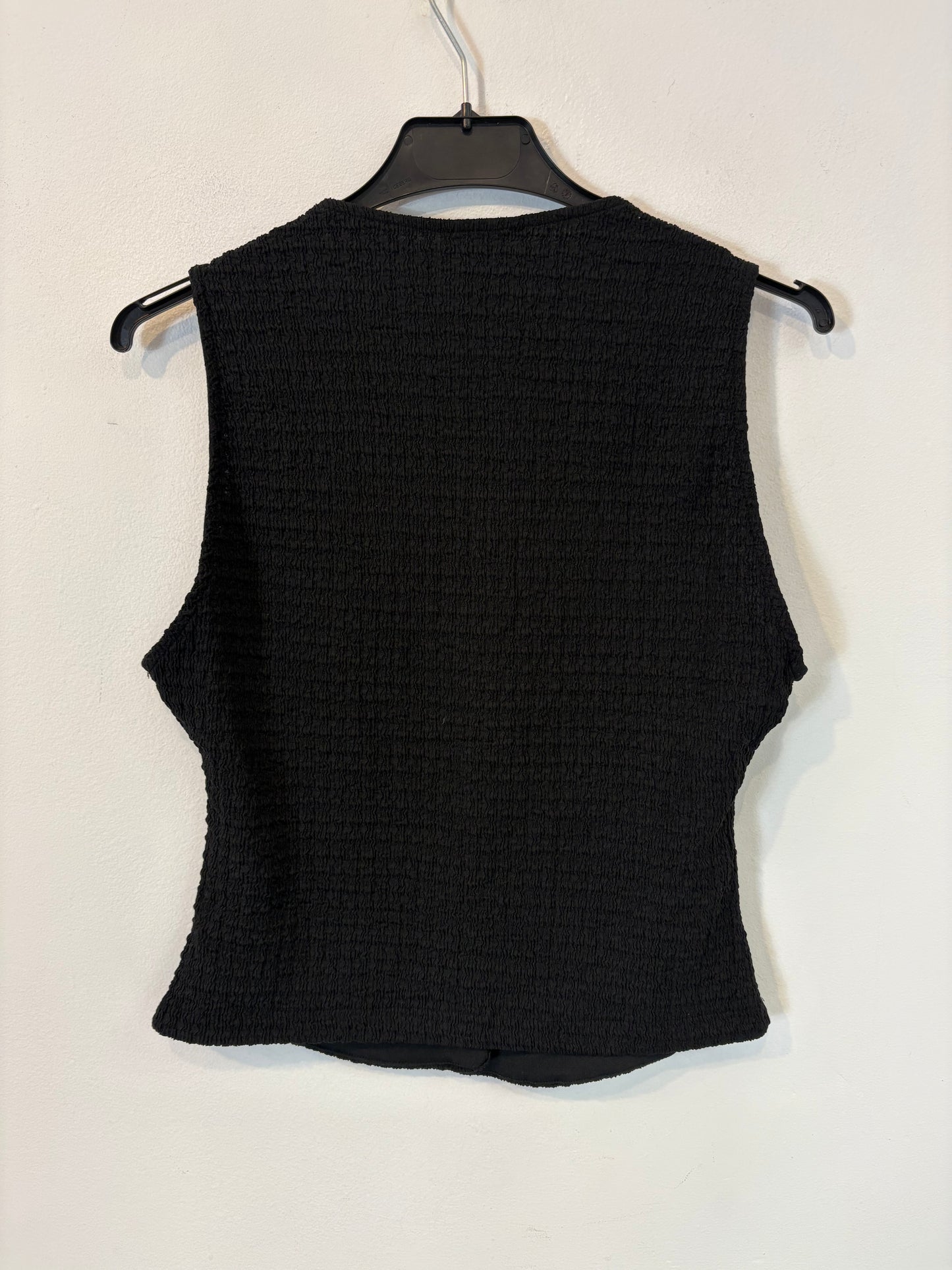 ZARA. Conjunto negro fruncidos. T S