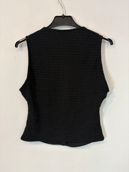 ZARA. Conjunto negro fruncidos. T S