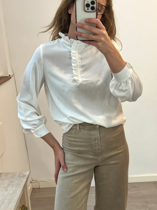 CARCUI. blusa blanca fluida T.s