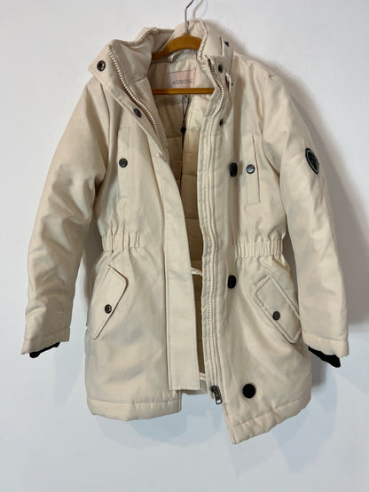 ONLY. Abrigo color crudo bolsillos. T 8 años