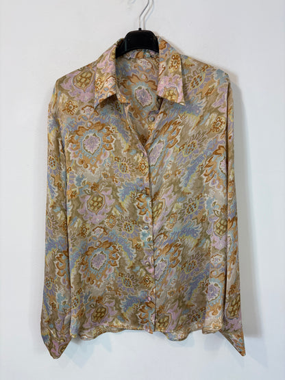 OTRAS. Blusa estampada fluida. T S