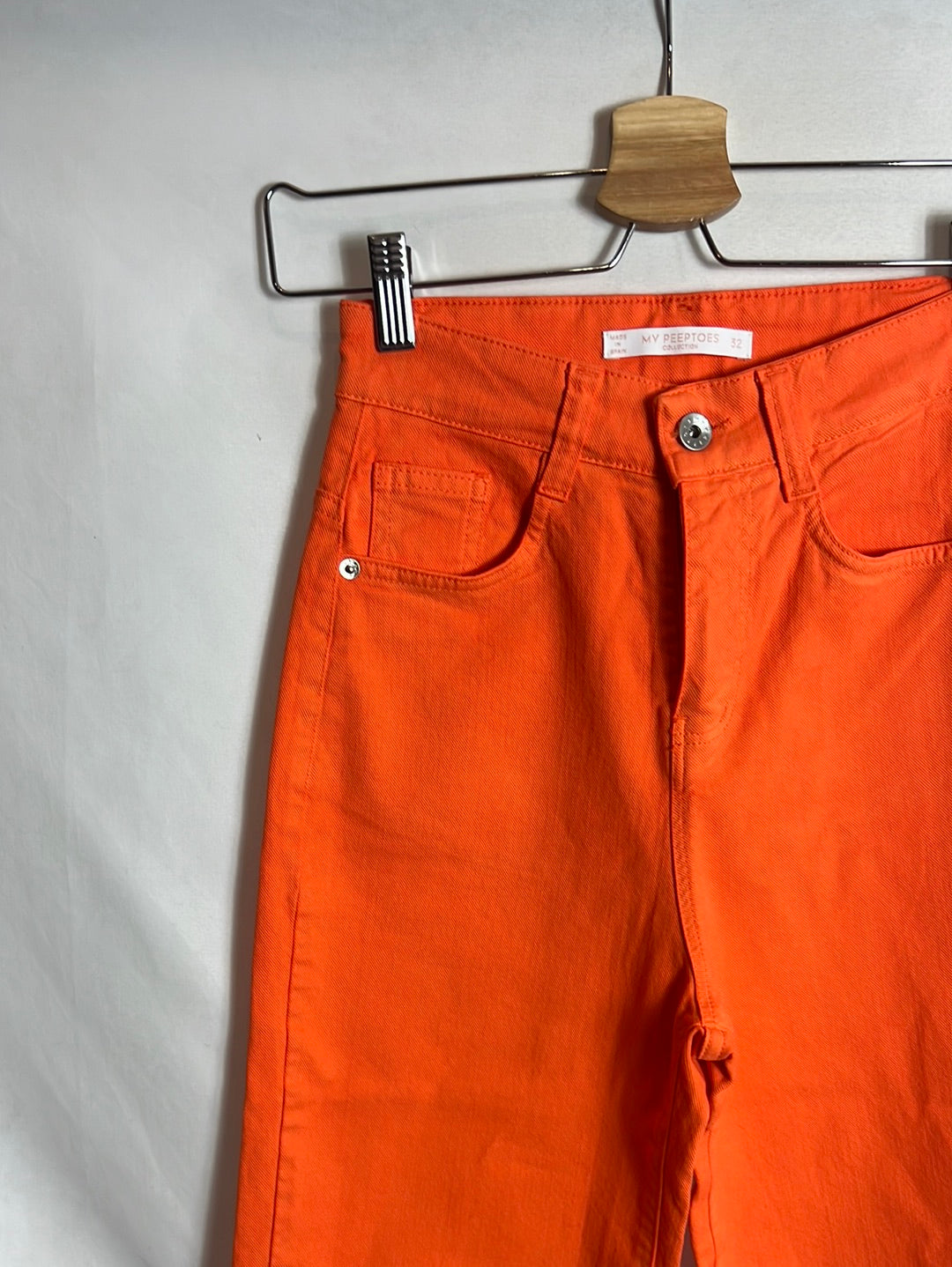 MY PEEOPTOES. Orange wide-leg straight-leg pants. Size 32