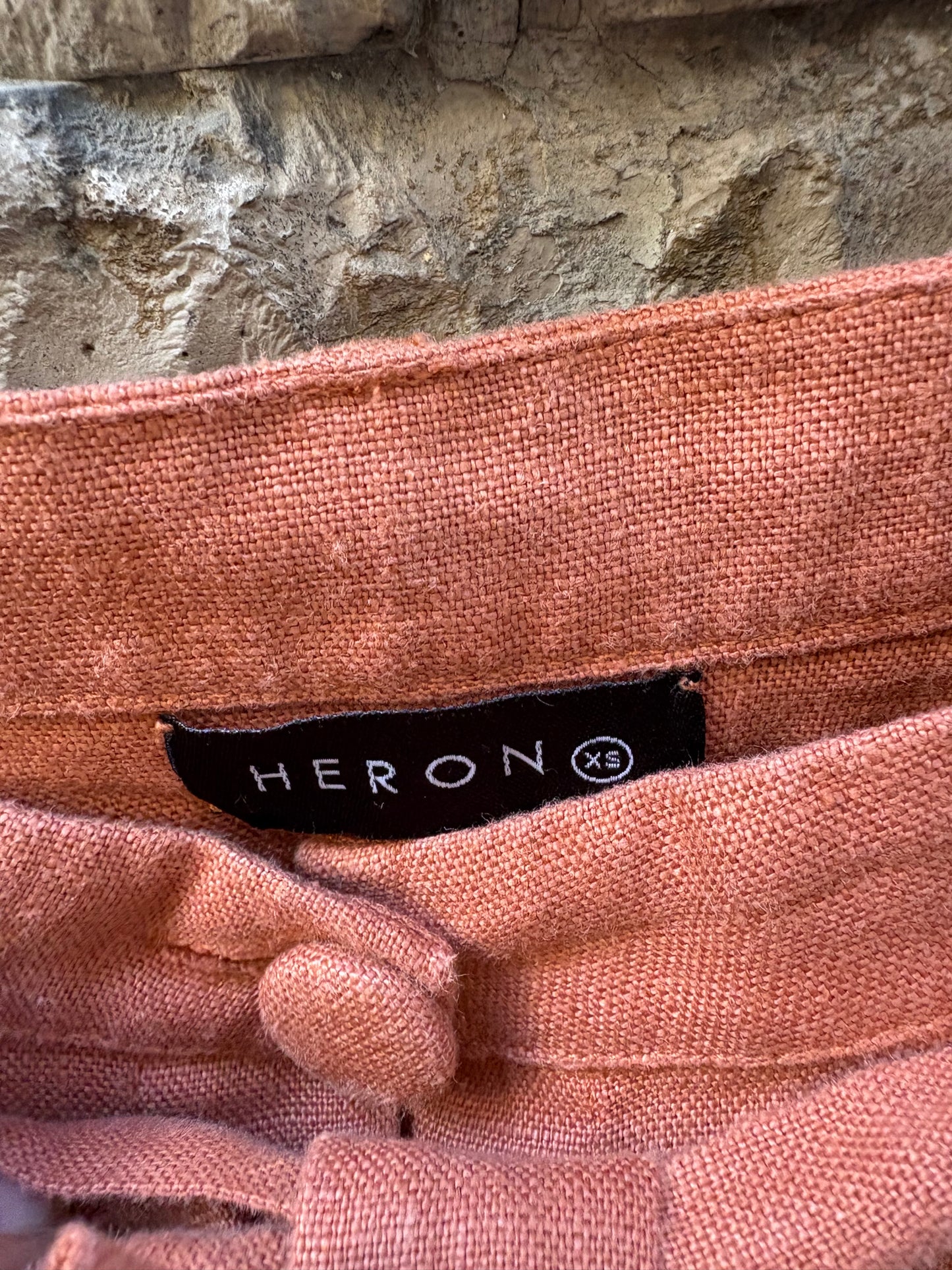 HERON. Falda caldero lino aberturas. T XS