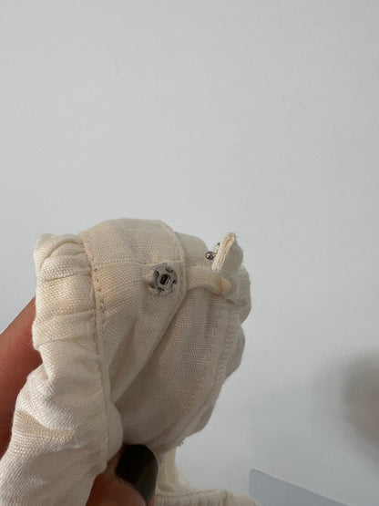 SEZANE. Embroidered beige blouse T.40