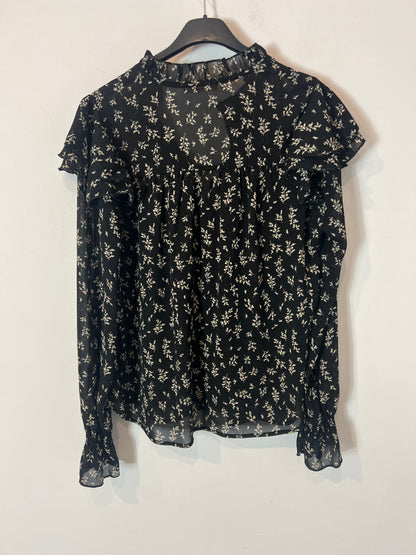 KILIBBI. Blusa negra semi transparente . T S/M