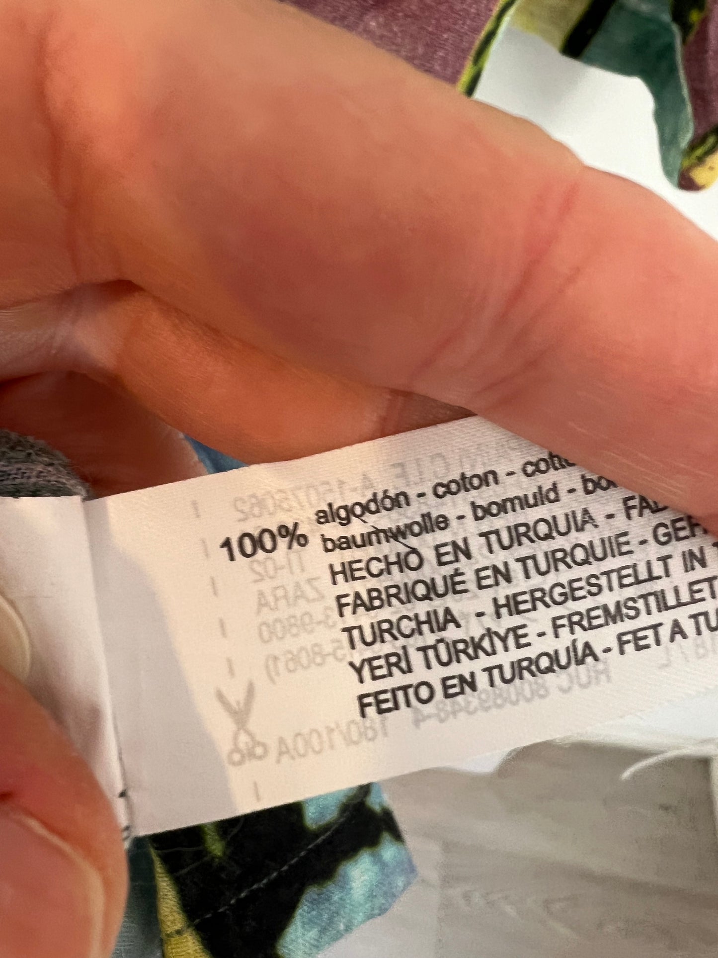 ZARA. Camisa estampada algodón. T L