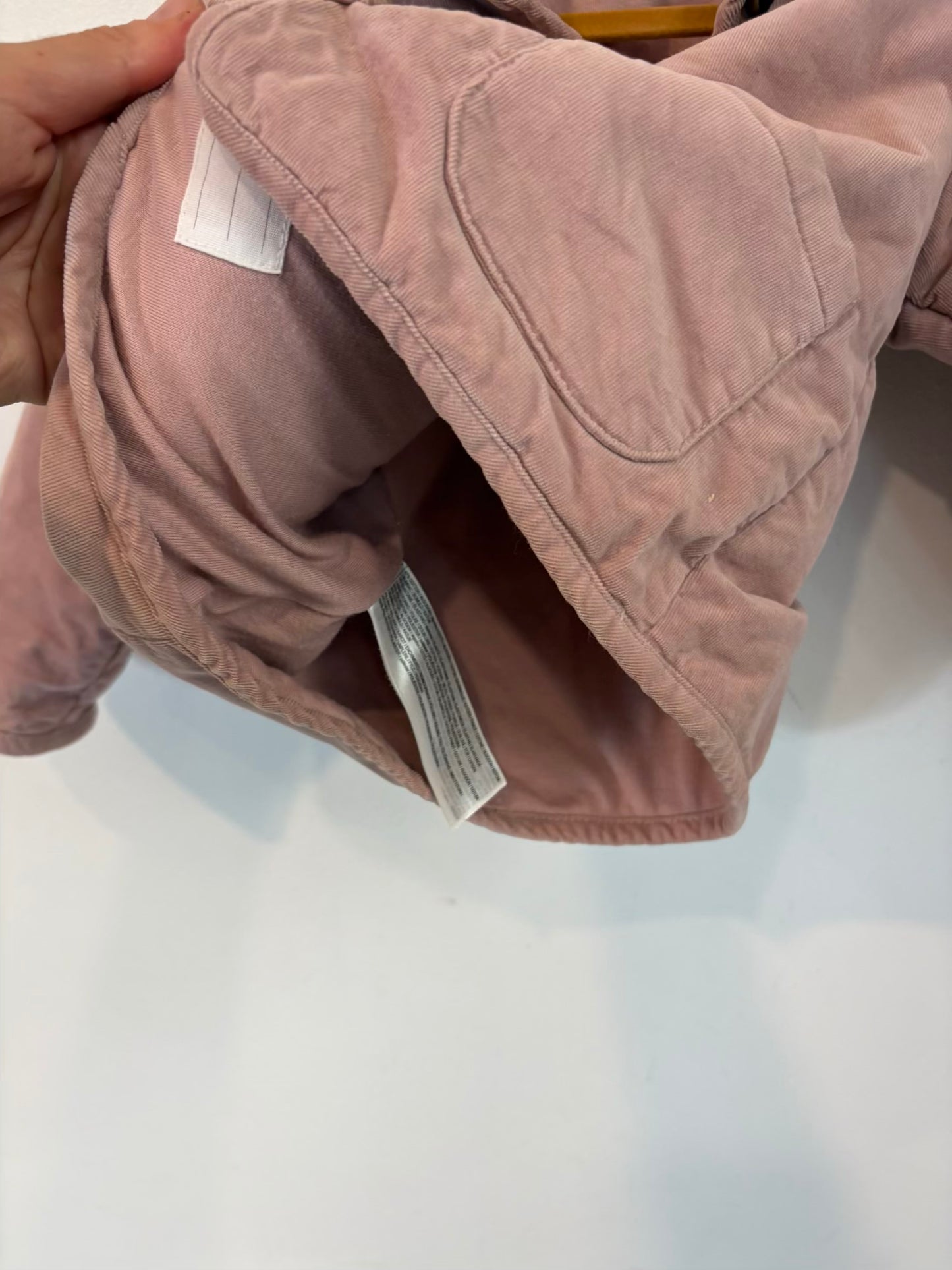 MANGO. Chaqueta rosa textura . T 12-18 meses