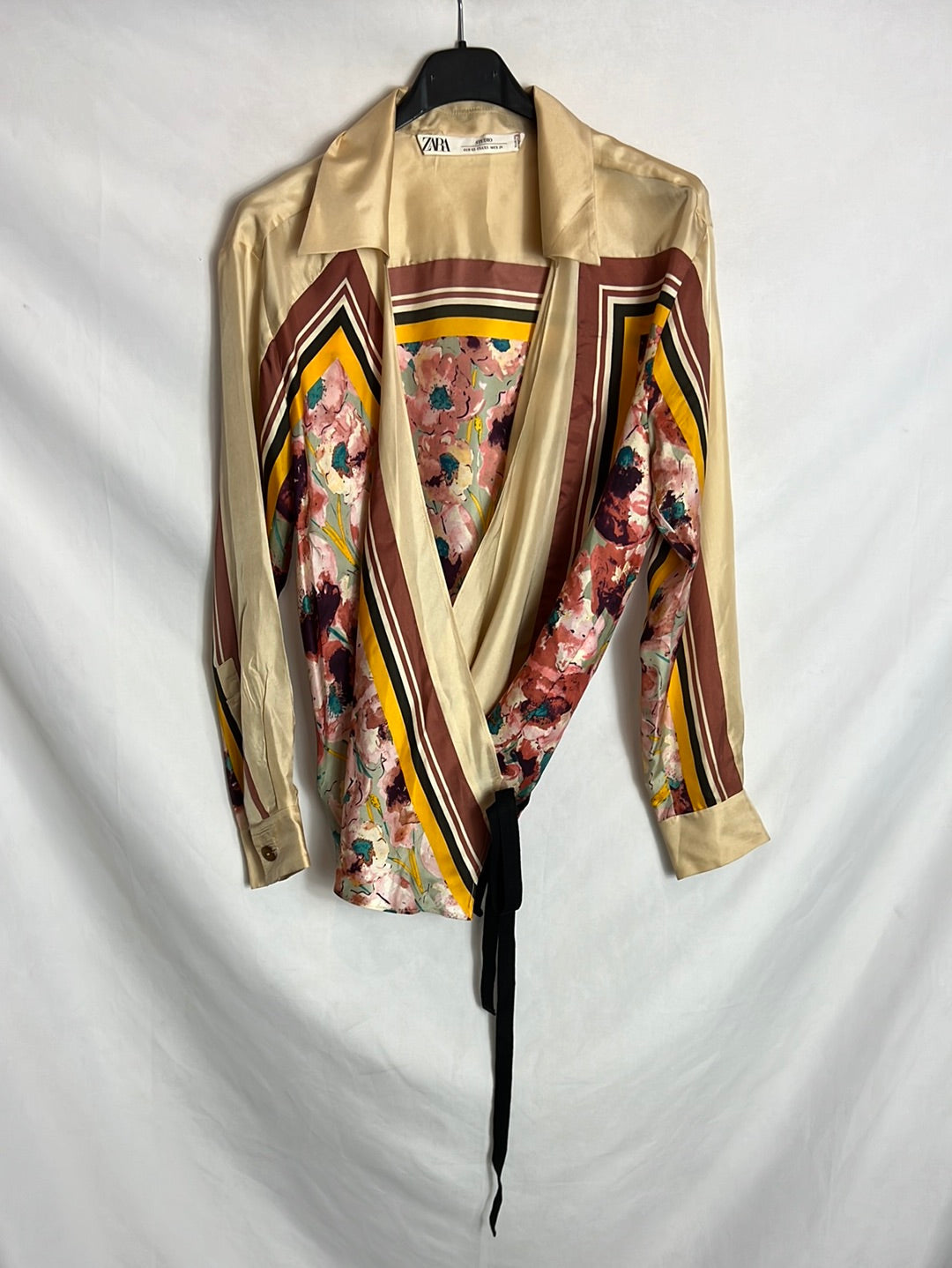 ZARA. Cross printed blouse. T XS/S