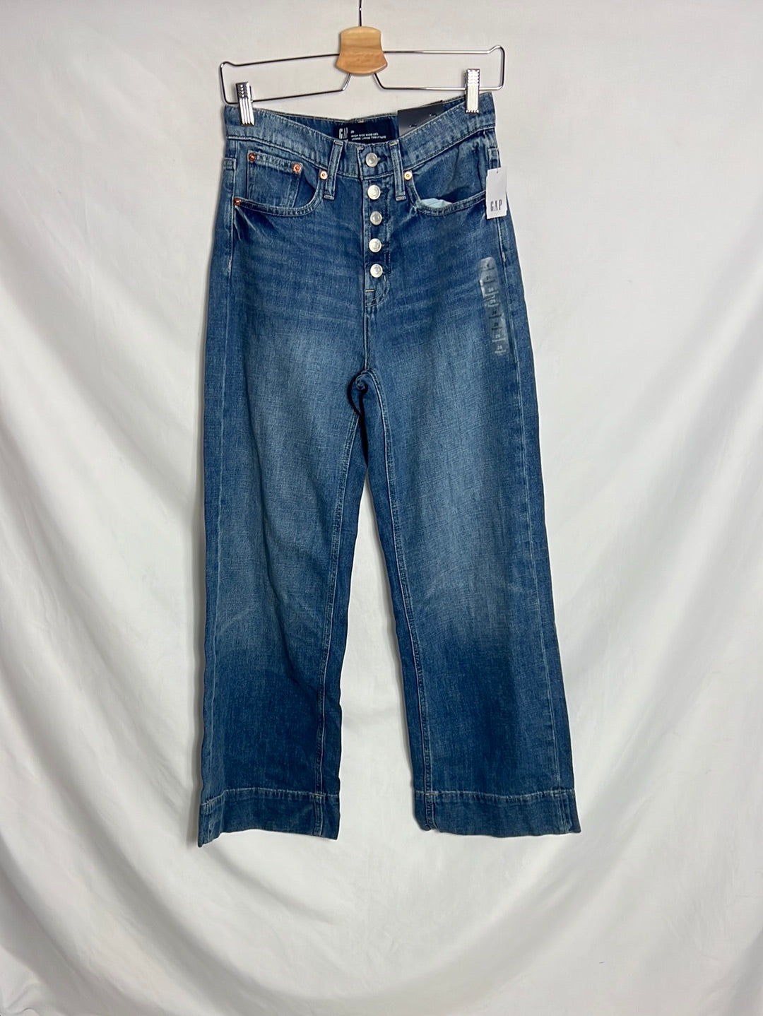 GAP. Pantalón ancho denim T.26(36)