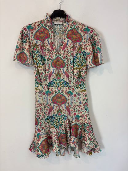 SANDRO. Vestido corto estampado flores