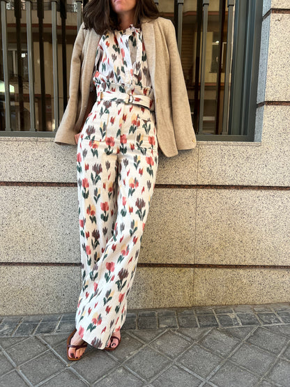 MASSIMO DUTTI. Blazer beige mezcla . T S