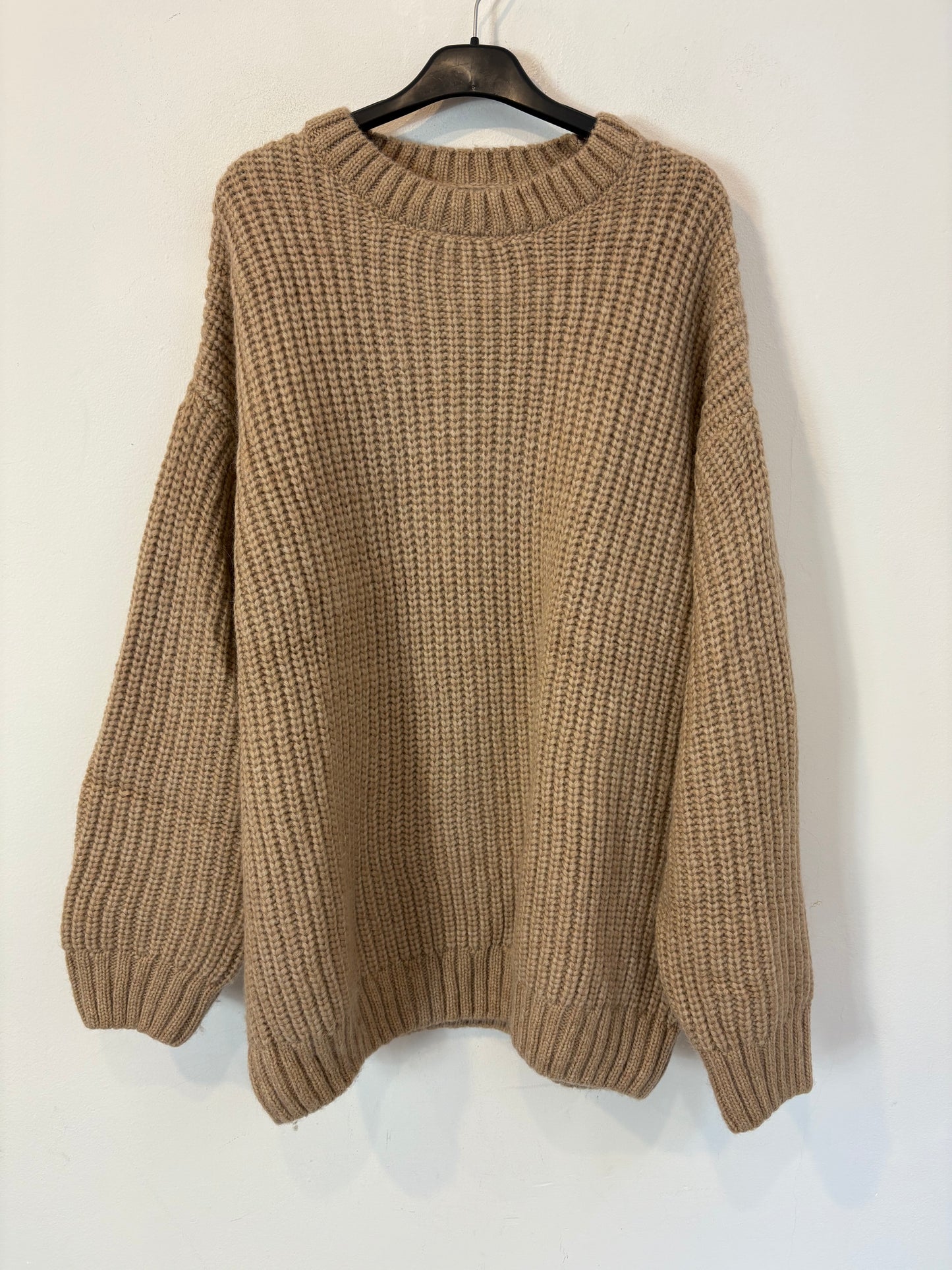 ANINE BING. Jersey beige alpaca