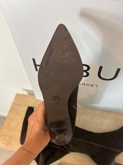 GIANCA PABBIO. Brown high boots, size 37