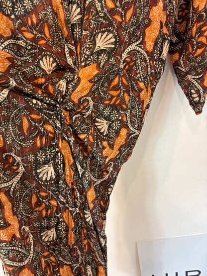 BAREY. Vestido largo estampado flores