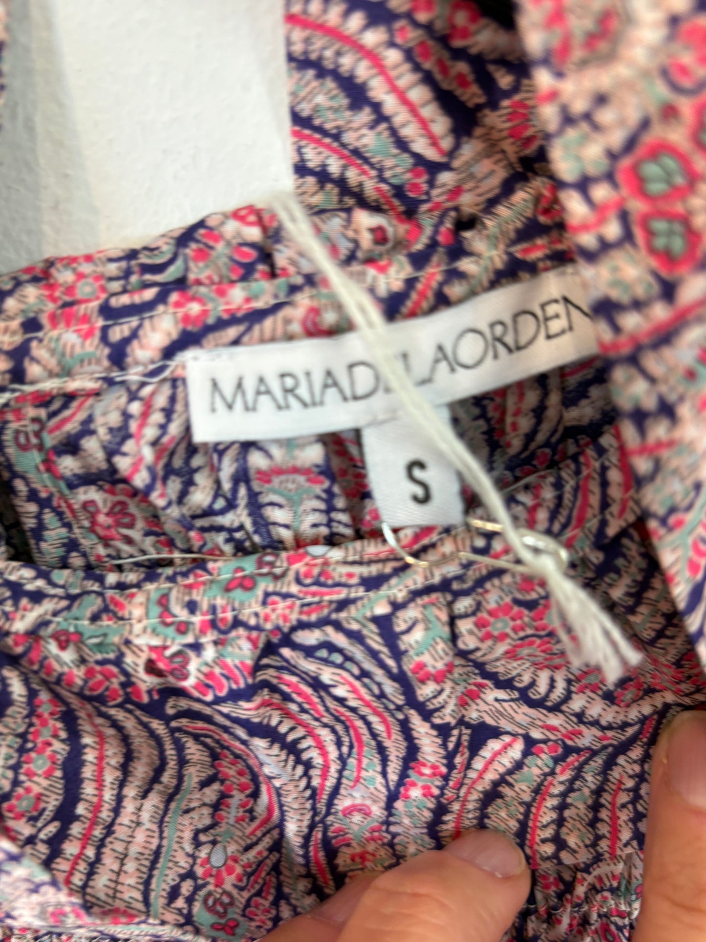 MARIA DE LA ORDEN. Vestido largo estampado nido de abeja. T S