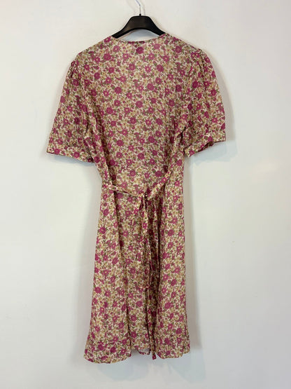 PETITE MENDIGOTE. Vestido estampado flores  cruzado