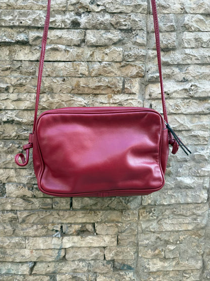 RITAVON. Bolso piel rojo asa larga