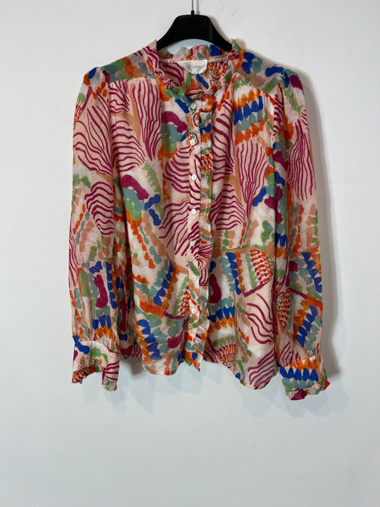 POLIN ET MOI. Ts colorful print blouse