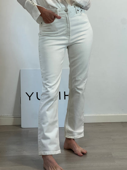 ZARA. Pantalón recto blanco  T.38