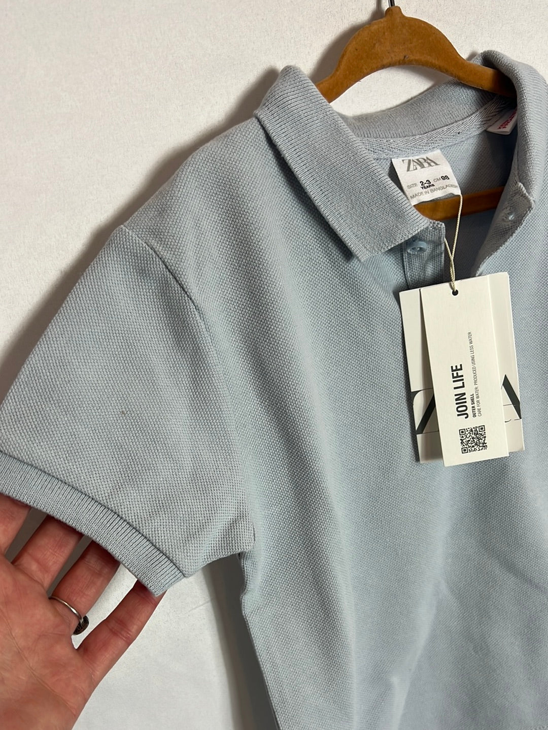 ZARA. Carlo blue polo shirt. Size 2-3 years