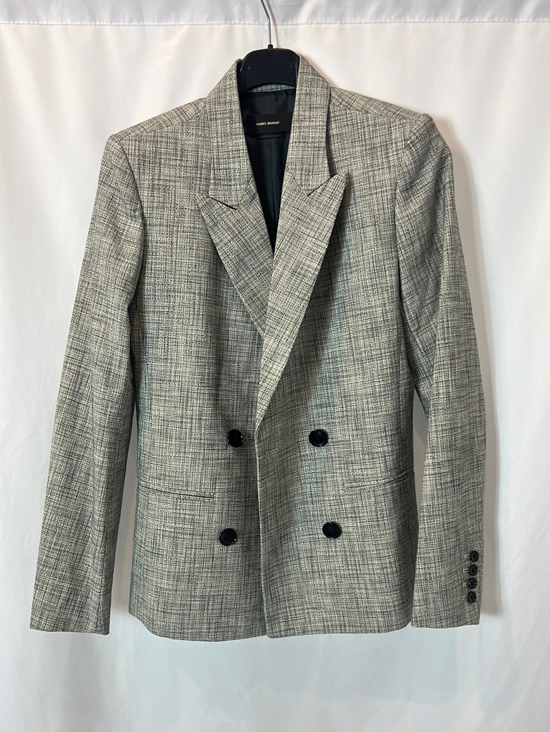 ISABEL MARANT. Blazer estampada doble botonadura. T 34