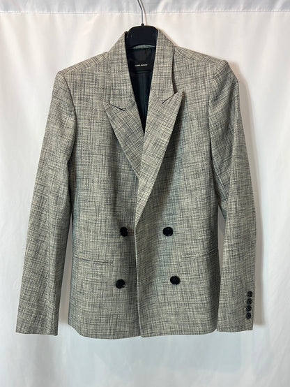 ISABEL MARANT. Blazer estampada doble botonadura. T 34