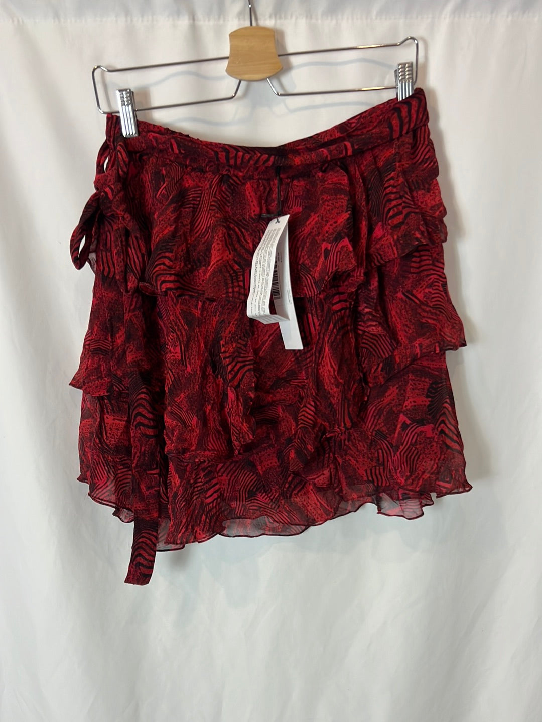 IRO. Short vaporous printed skirt. T 38