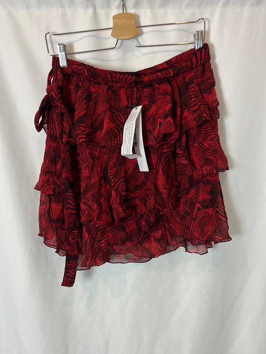 IRO. Short vaporous printed skirt. T 38