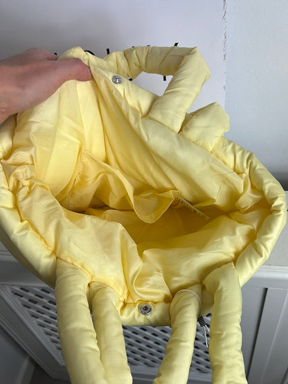 MADS NØRGAARD. Light yellow quilted bag