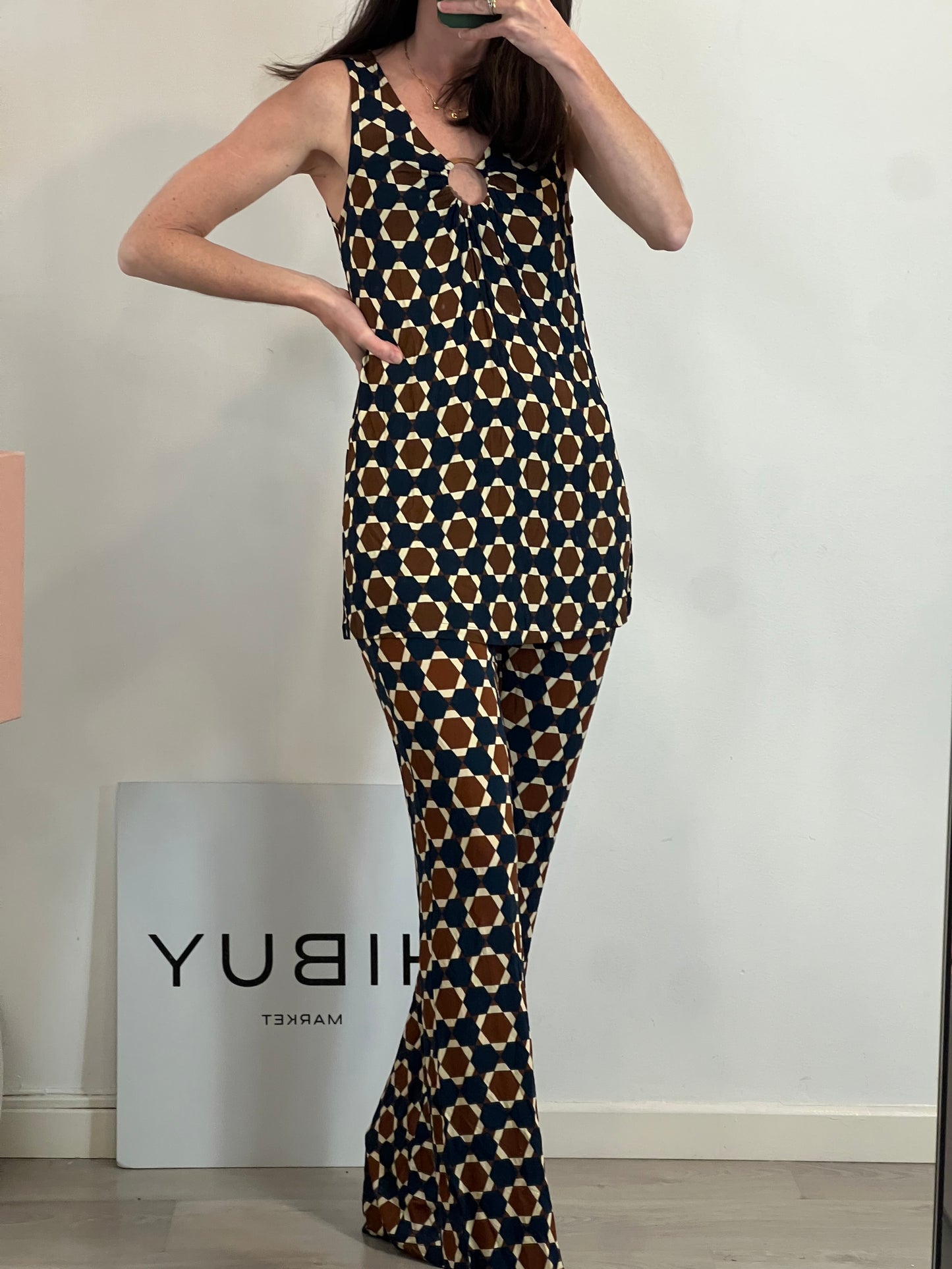 SIYU. Conjunto estampado retro