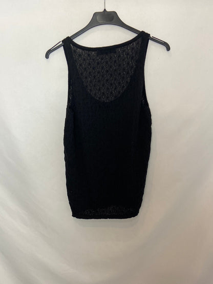 ZARA. Top negro punto T.m