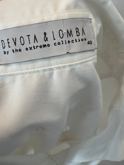 DEVOTA&amp;LOMBA. White fringed shirt, size 40 (s/m)