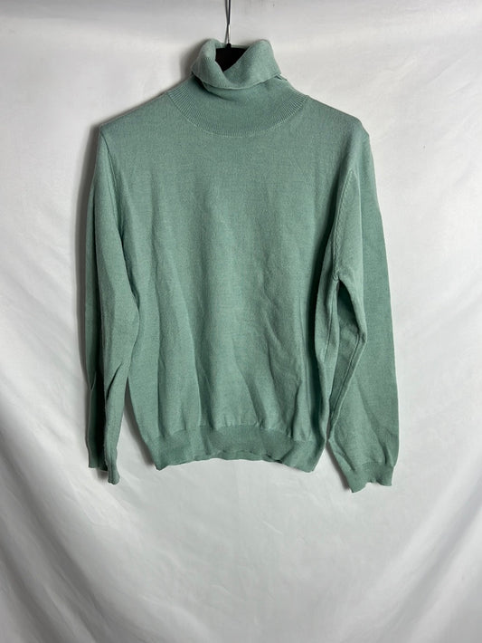 OTRAS. Jersey cuello vuelto verde agua. T S