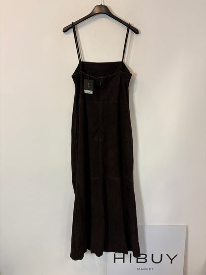 MASSIMO DUTTI. Vestido midi piel