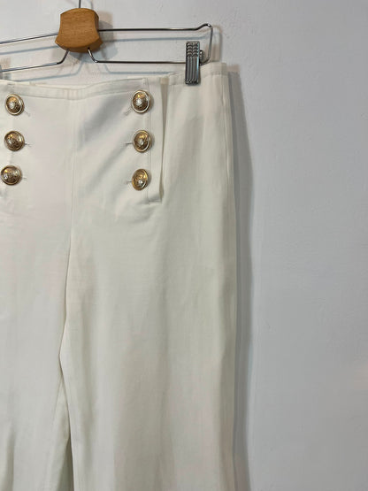 GEORGES RECH. Conjunto pantalón y blazer blanca cruzada