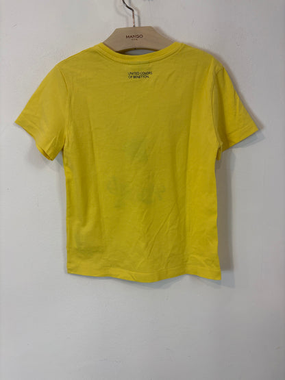 BENETTON. Camiseta amarilla Snoopy T.5-6 años