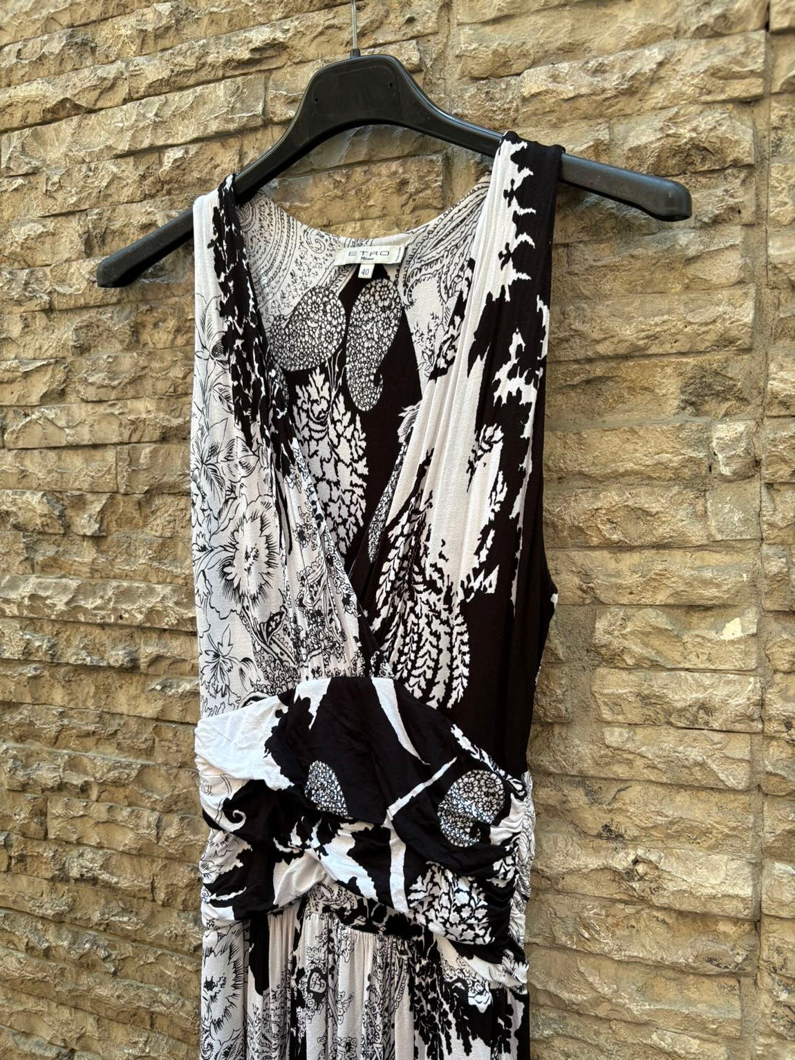 ETRO. Vestido largo fluido bicolor
