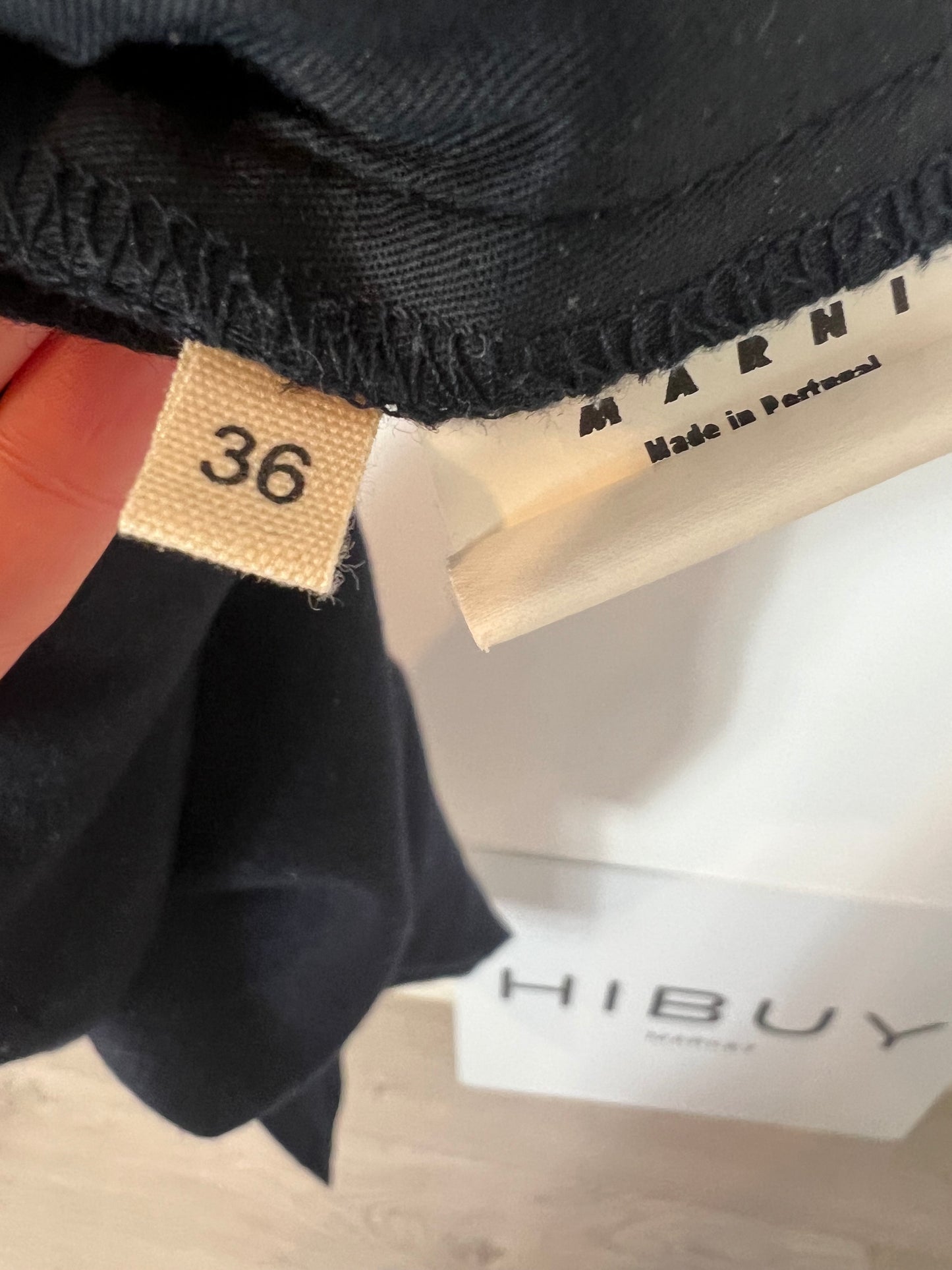 MARNI. Pantalón azul lana T.36