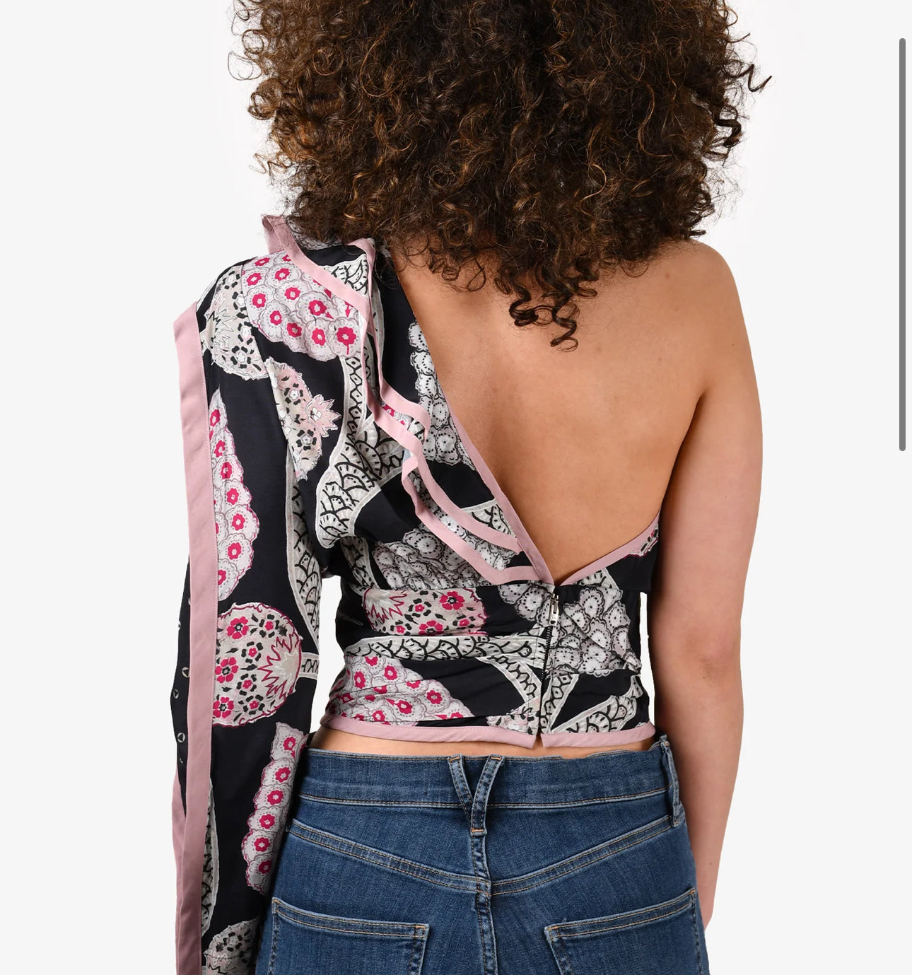 ISABEL MARANT. Top estampado asimétrico volante