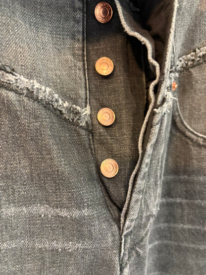 ISABEL MARANT . Denim gris abotonado cintura alta. T 34