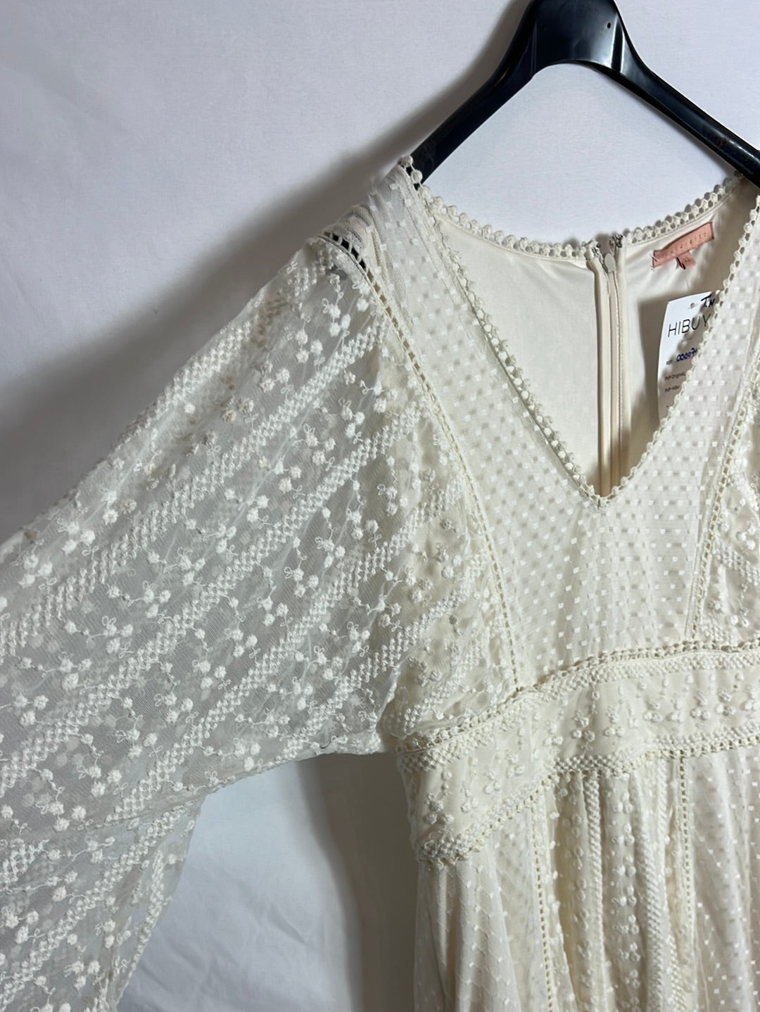 TINTORETTO. Vestido blanco encaje. T.M/L