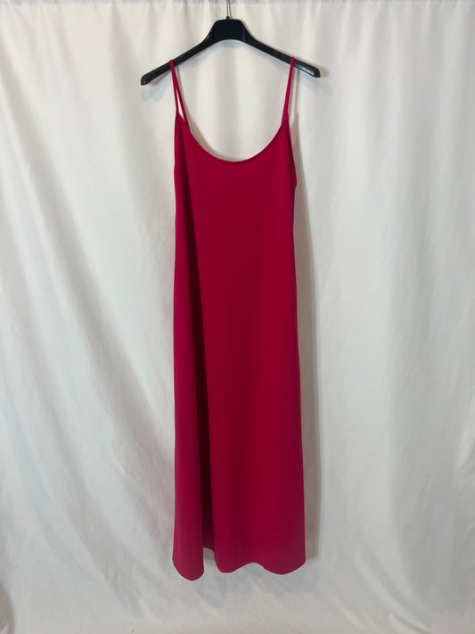 ZARA. Vestido midi rosa. T S