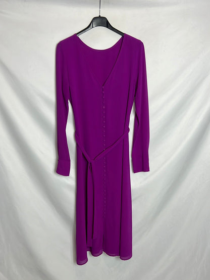 BIMANI. Buttoned bougainvillea midi dress. T.S.